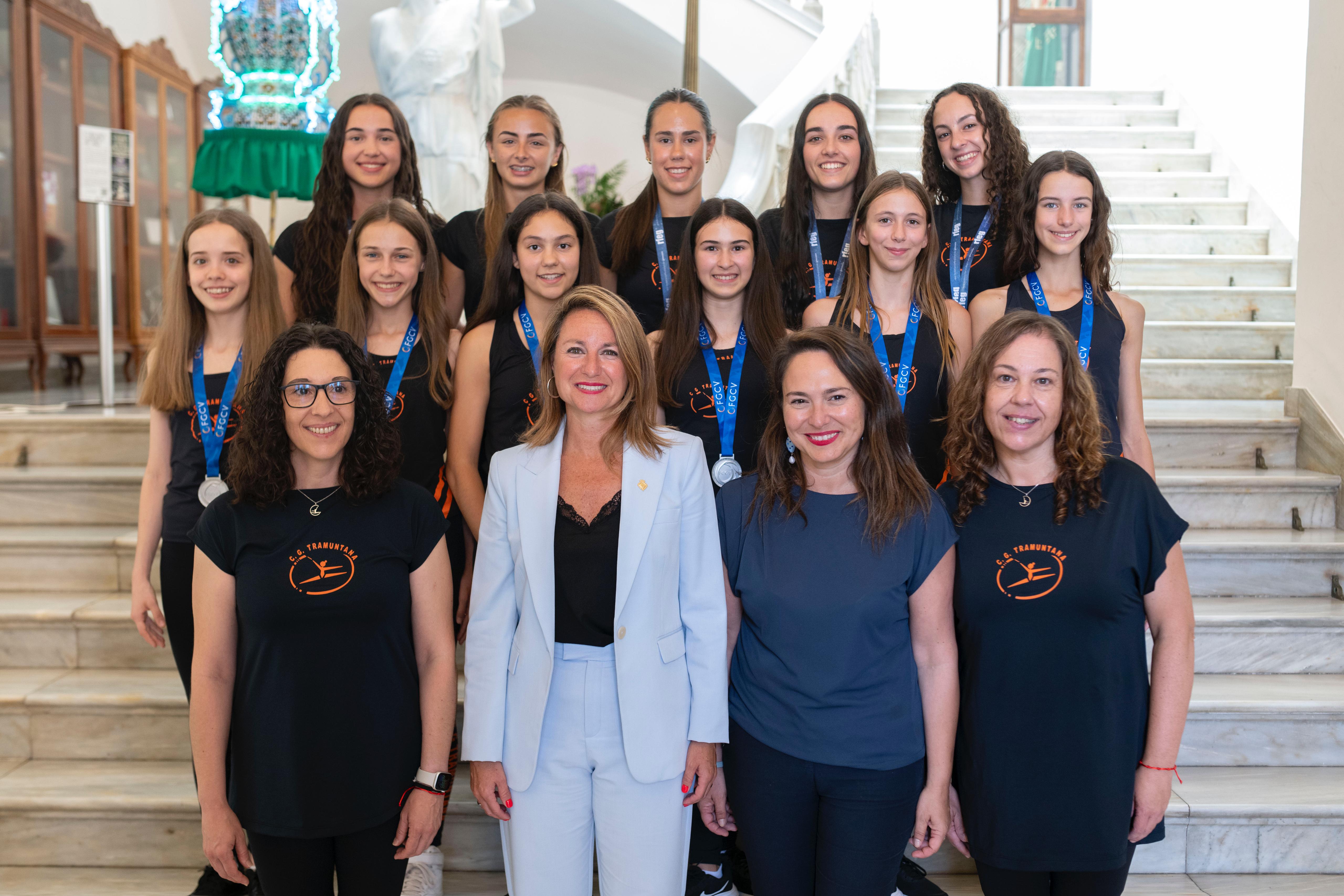 El Ayuntamiento de Castellón rinde homenaje al Club de Gimnasia Rítmica Tramuntana por sus recientes éxitos en la Copa de España