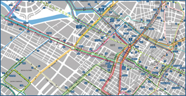 Plano recorridos de las líneas de autobuses urbanos