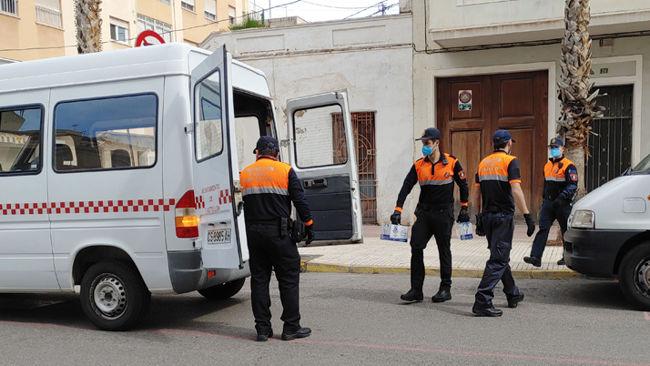 Protección Civil colabora con el Banco de Alimentos